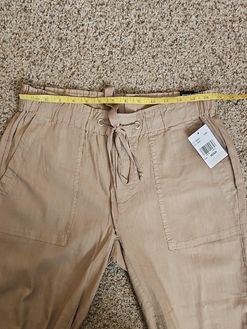Kut from the Kloth Tan Cropped Drawstring Utility Pants - Picture 7 of 13